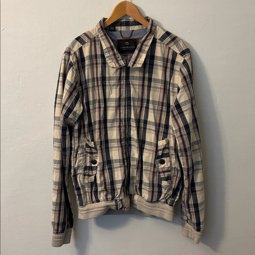 Scotch & Soda Plaid Bomber Jacket Size‎ Large